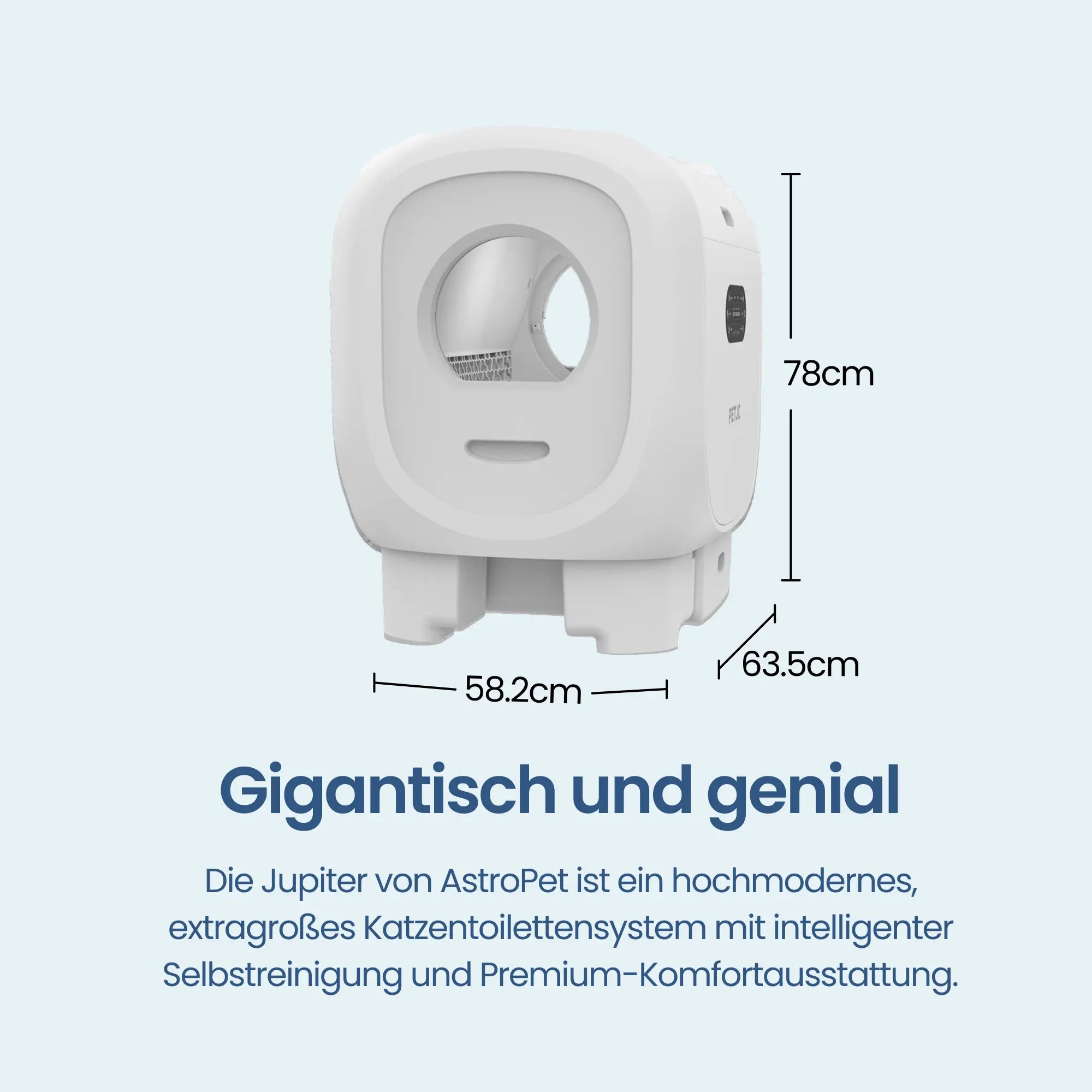 Jupiter Pro - Selbstreinigende Katzentoilette + Smart App