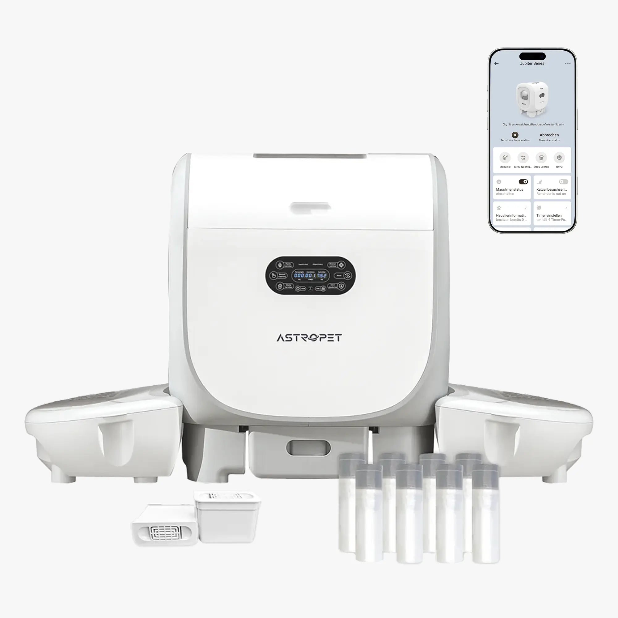 Jupiter Pro - Self-cleaning Cats toilet - Max package