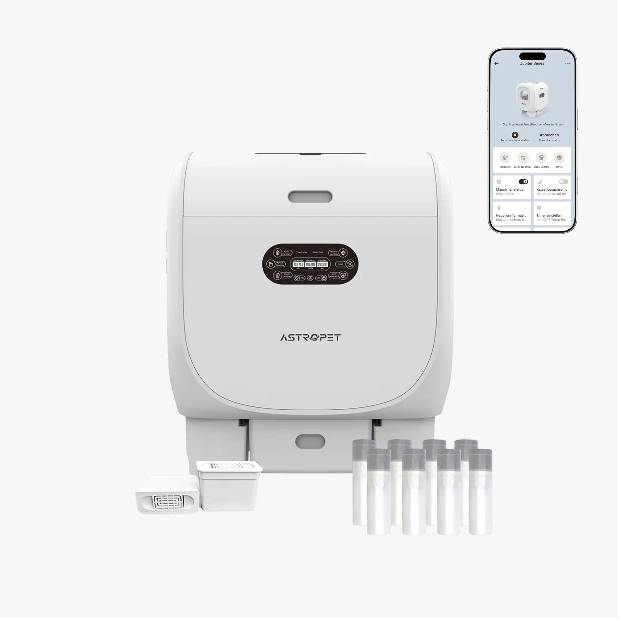 Jupiter Pro - Selbstreinigende Katzentoilette + Smart App