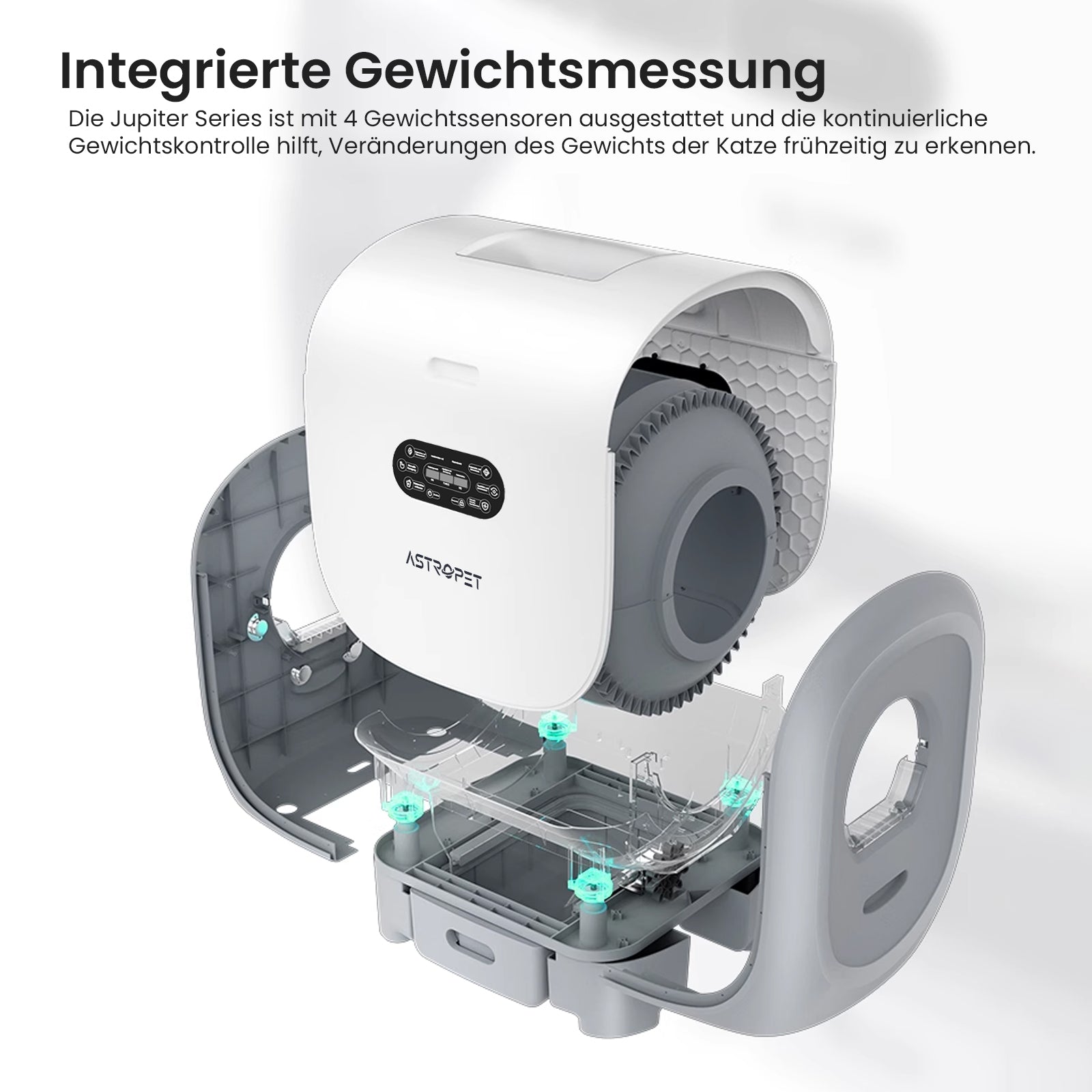 Jupiter Pro - Selbstreinigende Katzentoilette + Smart App