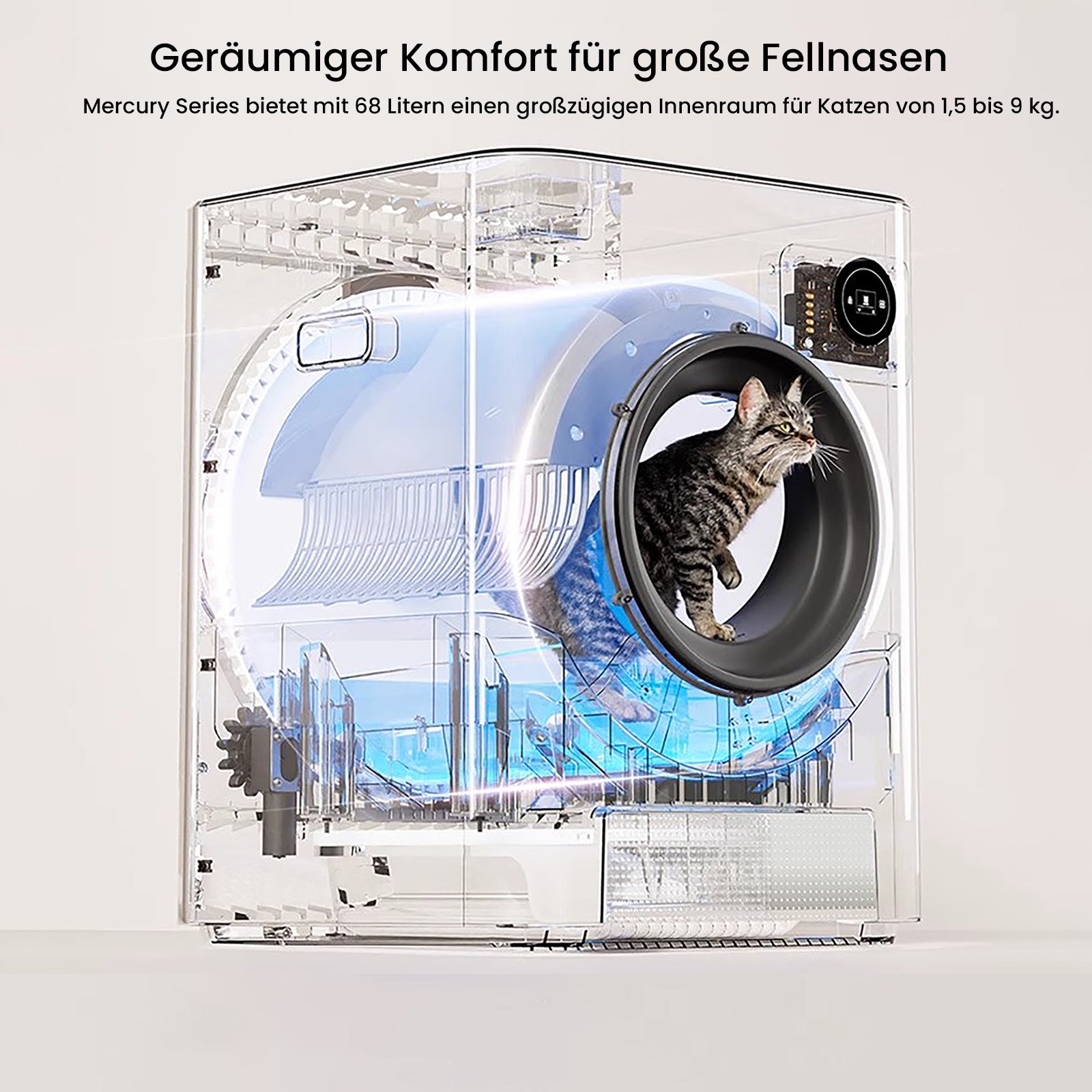 Mercury - Selbstreinigende Katzentoilette - Max Paket