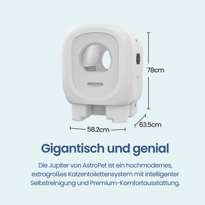 Jupiter Pro - Selbstreinigende Katzentoilette + Smart App